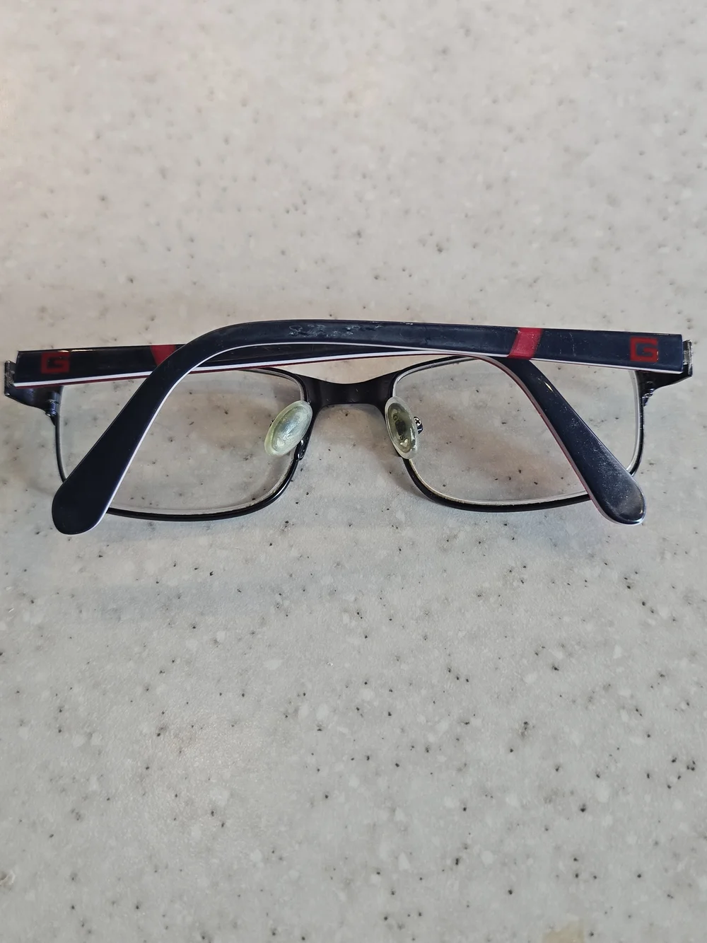 Guess GU9180-3 Eyeglass Frames Black Red 49-17-130 Rectangular Frames Only